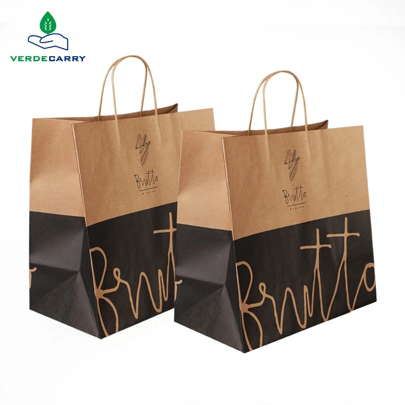 Top-Ranking Product Wholesale Custom Logo Eco Friendly Brown Fast Food Take Away Kraft Paper Bag